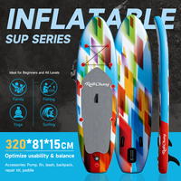 Planche de paddle souple transparente personnalisée en gros, directement de l'usine, pour le surf, le paddle et les sports nautiques
