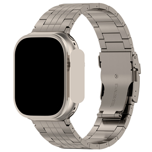 Listensmart sang trọng cho Apple Watch Ultra 2 ban nhạc Titan I xem ban nhạc 42/44/45/49mm kim loại thăng hoa Mens thay thế dây đeo - Product Image 3