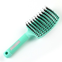 Nouveau produit Explosion peigne en bambou en bois naturel sans poignée peigne à oeufs Portable brosse à cheveux aiguille en acier brosse à cheveux respirante