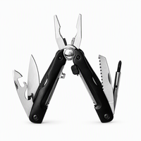 Pince multifonction pliable en acier inoxydable 420 avec lumière LED, couteau, scie, tournevis, ouvre-bouteille, EDC, camping, personnalisable