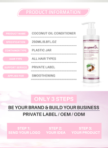 <span class=keywords><strong>Balsamo</strong></span> per capelli liscio anti-crespo con trattamento alla cheratina al burro <span class=keywords><strong>di</strong></span> karité biologico ARGANRRO con <span class=keywords><strong>olio</strong></span> <span class=keywords><strong>di</strong></span> <span class=keywords><strong>cocco</strong></span> - Product Image 2