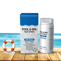 Kit de test d'eau de piscine de bandelettes de test de spa et de bain à remous de haute qualité pour l'alcalinité de l'acide cyanurique de brome de dureté de chlore de PH