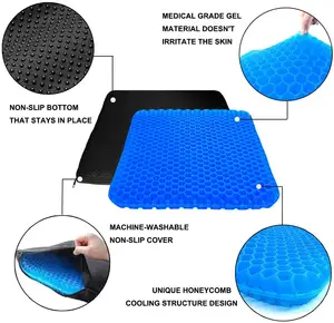 NGHỆ THUẬT SỐNG Gel Mat Đệm Ghế Xe TPE Silicone Làm Mát Tổ Ong Sofa Văn Phòng Không Trượt Đệm Thoáng Khí