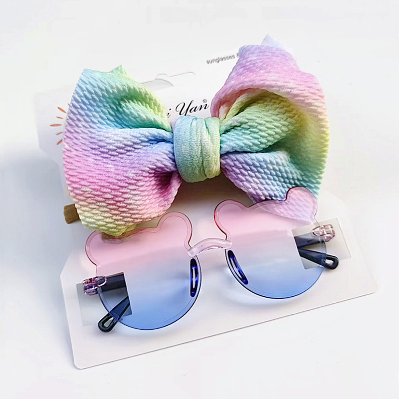 2Pcs Kids Sunglasses Adband Set Daisy Flower Round Toddler Sun