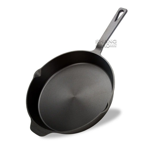Customized Pre-Seasoned Smooth Cast Iron Skillet Fry Pans With Handles