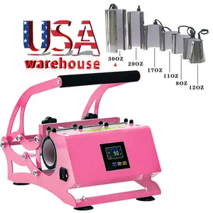 110 V Portable 30 OZ 20 OZ 16 OZ 12oz ébauches de Sublimation droites gobelet maigre presse à chaud rose tasse Machine pour impression thermique