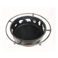 Vente directe en gros : Brasero de jardin multifonctionnel 2-en-1 en acier moderne avec panier de barbecue et pique-foyer extérieur avec pique-foyer