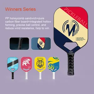 Raket Pickleball kompetisi bersertifikasi serat karbon, raket Pickleball jangkrik kustom