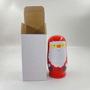 Muñeca anidada rusa seis capas <span class=keywords><strong>Santa</strong></span> <span class=keywords><strong>Claus</strong></span> artesanía de madera decoración del hogar regalo de vacaciones - Product Image 4