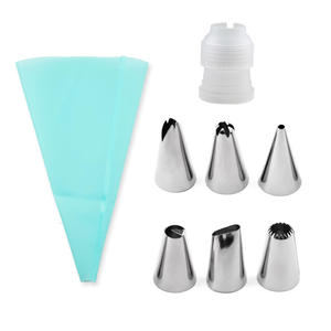 Bolsa de decoración de crema para pasteles, juego de boca de decoración de acero inoxidable, bolsa de extrusión de crema reutilizable, herramientas al por mayor, herramientas para hornear ookie - Product Image 4