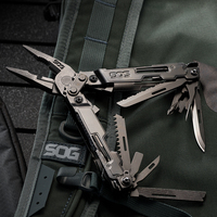 Outil multifonctionnel SOG Power Access Deluxe Compact Carry avec gaine en nylon Beatle détachable pour la survie en plein air (PA2002-CP)