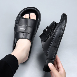 Sandalias de Ante Sintético para Hombre, Diseño Abierto, Antideslizantes, Suela de EVA, para Uso Interior y Exterior - Product Image 4