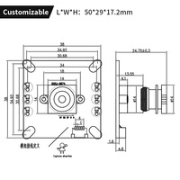 Usine OEM ODM CCTV caméra PS5520 WDR 100dB rétro-éclairage reconnaissance faciale OV5640 5MP Mini IR USB Module de caméra