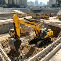 Excavatrice minière lourde de 76 tonnes à grande capacité pour les opérations de terrassement à grande échelle
