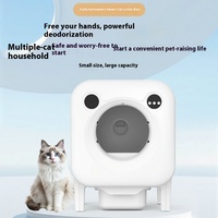 Bac à litière automatique pour chat en plastique de haute qualité, écologique, facile à nettoyer, capacité de 68 L, design tendance pour les logements urbains