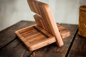 JUNJI personalizzabile stazione di ricarica in legno telefono Stand uomo Docking legno artigianato perfetto 5 ° anniversario Idea regalo - Product Image 5