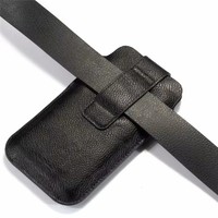 Sacoche de ceinture universelle en cuir PU pour téléphone, étui de transport avec clip de ceinture pour téléphone portable universel de 5,5 à 6,7 pouces