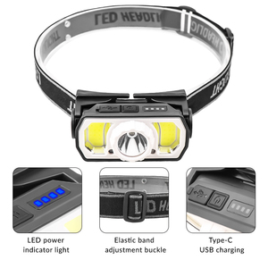 Mini <span class=keywords><strong>Sensor</strong></span> de faro ajustable <span class=keywords><strong>Led</strong></span> recargable faro Camping <span class=keywords><strong>Sensor</strong></span> de movimiento luz al aire libre pesca - Product Image 1