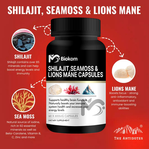 แคปซูลสารสกัดจาก shilajit ธรรมชาติผลิตจากหิมาลัย shilajit พร้อมสร้อยสิงโตและมอสจากทะเล - Product Image 2
