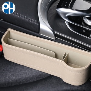 Organizador de Asiento de Coche Universal de Estilo Deportivo de Lujo, Caja de Almacenamiento de Cuero PU con Portavasos - Product Image 1