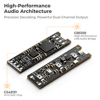 Module DAC USB Hi-Fi compact CB5100 avec puce Bridge, décodage DSD256, entrée et sortie à plaques de soudure, pour dongle audio, projet ODM, usine OEM
