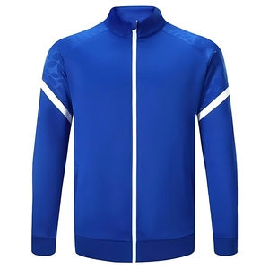 Commercio all'ingrosso giacca da calcio da Jogging invernale <span class=keywords><strong>Slim</strong></span> Fit Oem da uomo Top tuta felpa con cerniera magliette da calcio - Product Image 4