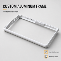 Cadre en aluminium blanc mat pour écran d'affichage publicitaire LED, usinage CNC personnalisé, fabricant OEM ODM, vente en gros