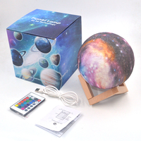Lampe Lune LED 3D de Haute Qualité à Prix Abordable, 15 cm, 16 Couleurs, Rechargeable, Contrôle Télécommande/Tactile