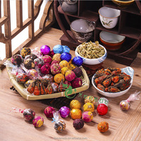Boule de fleurs mixtes faites à la main, 4 pièces, culture naturelle durable, Mini combo de fleurs naturelles chinoises, cadeau, paquet de tubes en verre