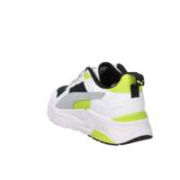 Baskets sportives à lacets pour enfants, blanc/noir, tailles 36-39, talon 4 cm, toile rembourrée, tendance