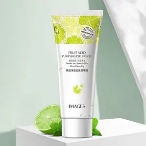 OEM images marque privée hydroxy acide exfoliant soins de la peau contrôle de l'huile nettoyage en profondeur nettoyant blanchissant gel exfoliant