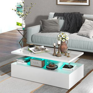 <span class=keywords><strong>Table</strong></span> <span class=keywords><strong>basse</strong></span> multifonction LED en gros |   <span class=keywords><strong>Table</strong></span> <span class=keywords><strong>basse</strong></span> de salon de luxe avec finition blanche brillante UV - Product Image 4