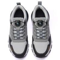 Produit le plus vendu, haute qualité, antidérapant, respirant, résistant à l'usure et pratique, chaussures de travail boutonnées, ABL-459, gris