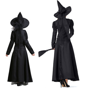 <span class=keywords><strong>Costume</strong></span> da <span class=keywords><strong>Strega</strong></span> Malvagia Deluxe per <span class=keywords><strong>Donna</strong></span> Adulta <span class=keywords><strong>Halloween</strong></span> Abito Lungo Nero HOHC-005 - Product Image 6