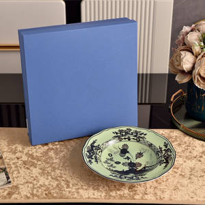 Assiette creuse de 9 pouces en porcelaine européenne de haute qualité, nouveau modèle multicolore, avec coffret cadeau, écologique - Product Image 1