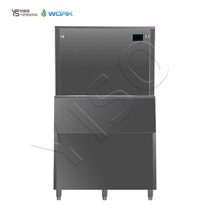 YISO Large Industrial Split Ice Maker 800kg/24h Daily Ice Production 500kg Super Large Ice Storage <b>Bin</b> Split Type for Factory - Product Image 1