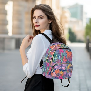 Hawaiian <b>Backpack</b> Customs Flower Two Size Travel <b>Backpacks</b> Quilted Casual Travel Women's Sports <b>Backpack</b> With Logo - Product Image 6