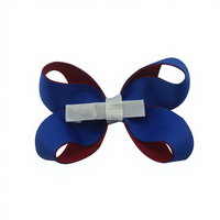 Sacarla Festival Independent Day Pita Sederhana Grosgrain Fashion Sporty Jepit Rambut Bayi Merah Biru Putih Aksesori Anak-anak