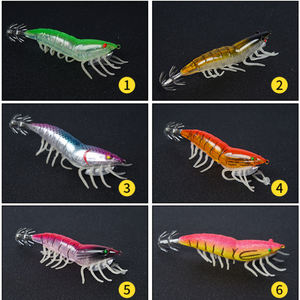 ชุดเหยื่อตกปลารูปกุ้งเหยื่อปลาหมึกเหยื่อปลอมแบบแข็งพร้อมตัวจับ<span class=keywords><strong>ปลา</strong></span>หมึกแบบถ่วงน้ำหนัก - Product Image 5