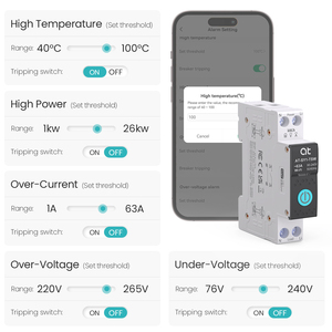 Interrupteur intelligent WiFi TUYA AT MQTT pour maison connectée, relais <span class=keywords><strong>sur</strong></span> rail DIN avec mesure, surveillance facile, disjoncteur miniature de type MCB, interrupteur WiFi - Product Image 5