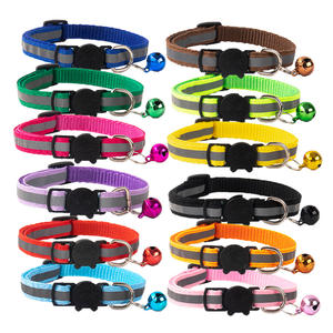 Hebilla de seguridad ajustable reflectante para mascotas, <span class=keywords><strong>Collar</strong></span> para gatos, campana, suministros para mascotas - Product Image 2