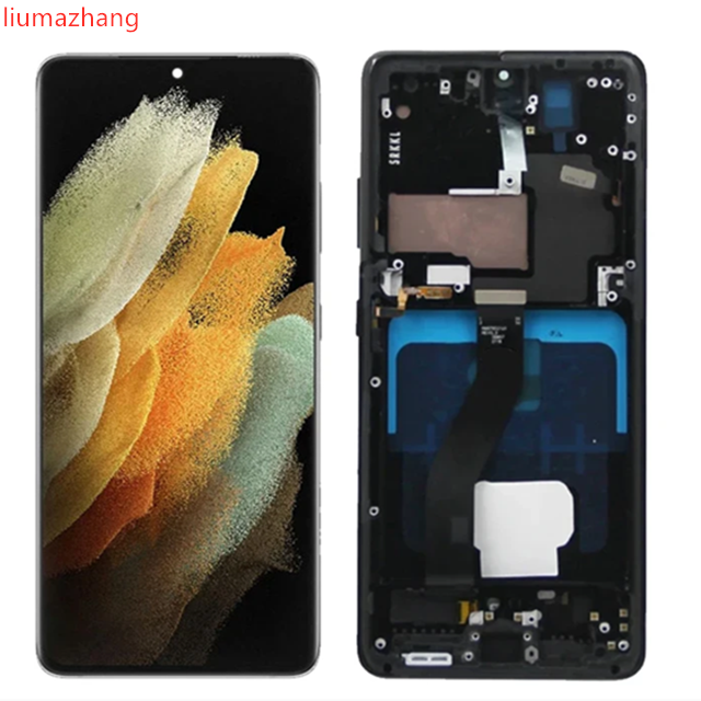 Liumazhang for for S21 Ultra OLED 6.9" Touch Screen Display Replacement Digitizer Assembly SM-G998B/DS G998B G998 G998U