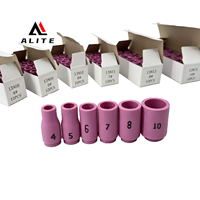 Buse à lentille de gaz en céramique d'alumine Alite TIG 13N08-13N10 4 # -8 #   Pièces de torche de soudage à l'arc à l'argon OEM rose avec garantie d'un an
