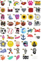 2024 canard en caoutchouc blanc plage lettres numéro arc-en-ciel MBB sac Bit breloques accessoires MBB sac diviseur