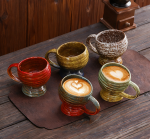 Tazza <span class=keywords><strong>Vintage</strong></span> in Ceramica Fatta a Mano per Caffè e Birra - Design Retrò, Grande Capacità, Riutilizzabile, Regalo Aziendale per Casa o Ufficio - Product Image 1