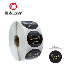 Pegatinas de agradecimiento impermeables, 500 etiquetas <span class=keywords><strong>para</strong></span> pequeños negocios, embalaje, sellos de colores clásicos con lámina dorada - Product Image 5