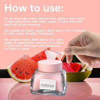 Masque de nuit éclaircissant et raffermissant à la pastèque, 50 ml, pour le soin de la peau du visage, restaure l'éclat naturel - Vente chaude