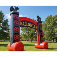 Arche gonflable géante d'Halloween pour la saison des démons, idéale pour les vitrines de magasins et les événements festifs
