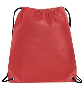 ルースバッグツートンウーブンポリプロピレン不織布シンチパックカスタムロゴトートギフトバッグ再利用可能なオーガンザ巾着スタイル