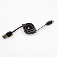 Câble de charge rapide rétractable Type C 5V 3A 60W avec conducteur en cuivre pur et blindage tressé pour synchronisation de données entre ordinateur et téléphone